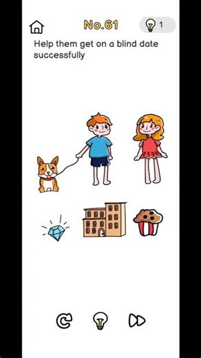 brain out level 61, help them get on a blind date successfully #brainout