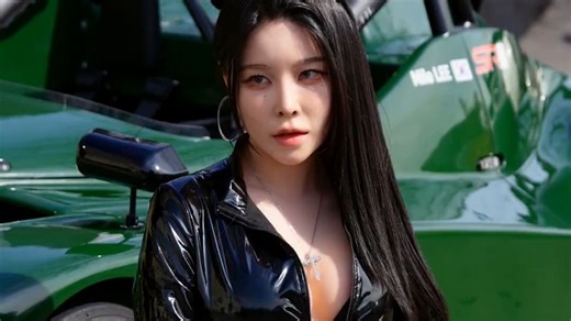 李珊素 Lee Saemsol 黑色皮质紧身衣，猫女🐈‍⬛ Racing Model Festa