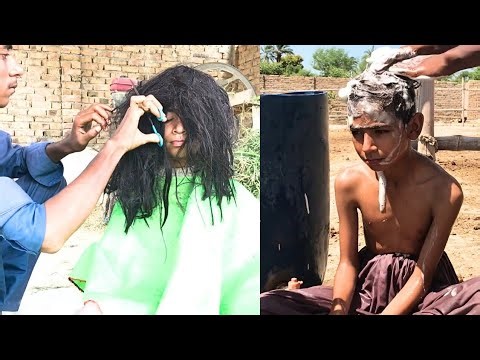 Incredible Long Haircut Homeless Transformation | Emotional Makeover Story