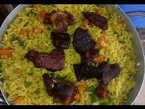 How to prepare fried rice with carrot and green beans