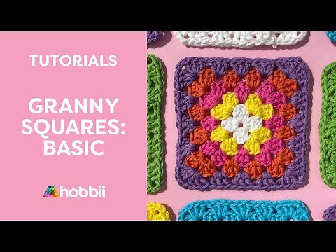Hobbii Granny Squares Tutorial + Free Crochet Pattern: Basic