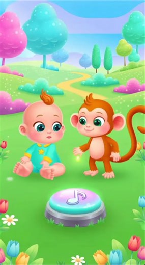 Magic Music Button #shorts #cartoon #kids #animation #magic #music #funny