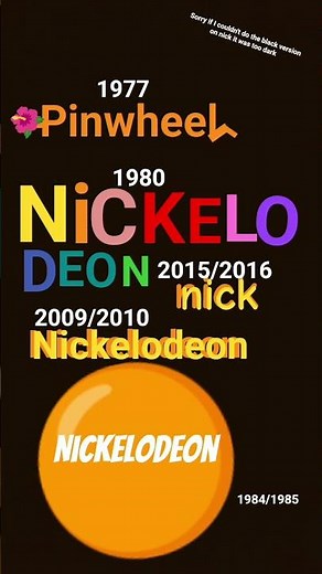 all Nickelodeon logo history (sorry if I didn't do black one check the video for reason