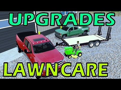 Farming Simulator 17 - Lawn Care Shop Upgrades - New Mower, Trucks & Trailer