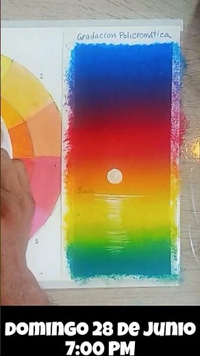 Tutorial paisaje de colores #dibujo #arteparaprincipiantes #arte #arteescenico #art #pinturatiza