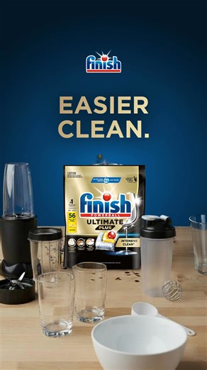 No kitchen resolution is too ambitious with Finish Ultimate Plus! Spend more time to get moving again and less time pre-rinsing with the ultimate clean even in a short cycle (1hr, 65°C)! | Finish Australia