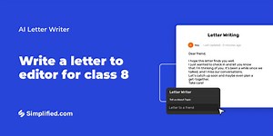 Generate letter to editor for class 8