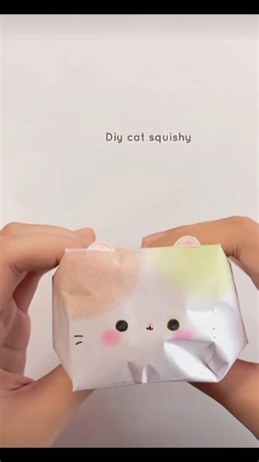diy cat squishy😱#shorts #squishy #satisfying #papercraft #sanrio #goviral #trending📈