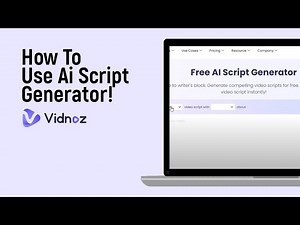 How to Use Ai Script Generator on Vidnoz Ai [easy]