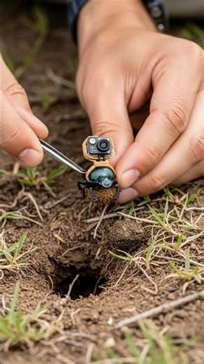 Dung Beetle POV Inside Underground World 🌍🐞 | Real Micro Camera Footage #Shorts