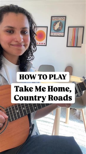 SAVE THIS & learn how to play Take Me Home, Country Roads by John Denver on the guitar with this easy lesson 🎸 #guitar #guitarlesson #guitarlessons #country #tutorial