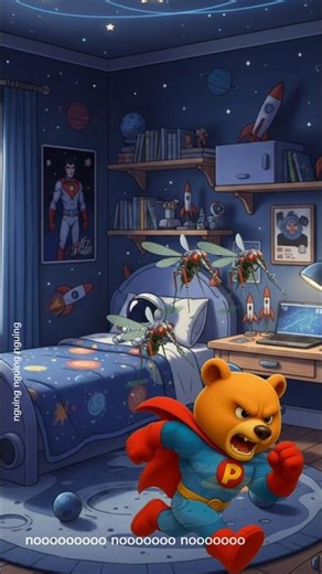 ROBOT mosquito vs SUPER BEAR 🙀❕#funny #animation #animals