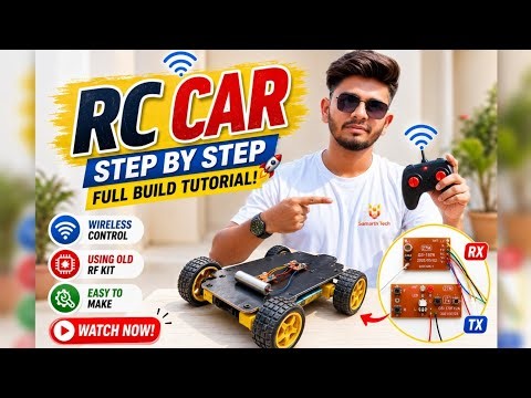 How To Make a Wireless RC Car Using RF Transmitter & Receiver 🚗📡 | DIY 4x4 RC Car