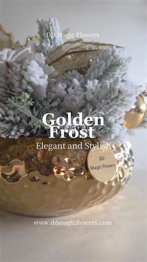 "Golden Frost" Christmas flower arrangements 😍🎄 | DD Magic Flowers