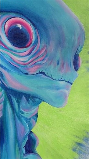alien acrylic painting #abel #art #acrylicpainting #alien