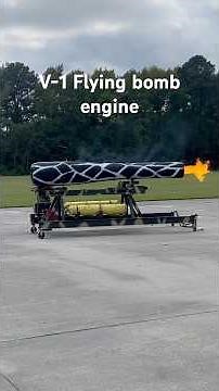 V-1 flying bomb pulse jet engine live demo
