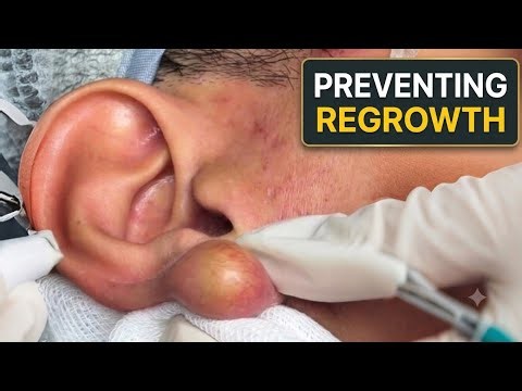 Why sebaceous cyst regrow? Clinical dermatology education
