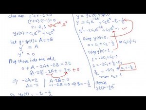 Diff Eqn: 2nd order non homogeneous IVP example 1/2