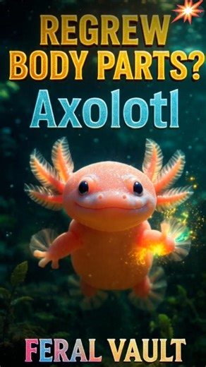 Axolotl || The Animal That Can Regrow Its Body🦎✨#shorts #animalfacts #feralvault