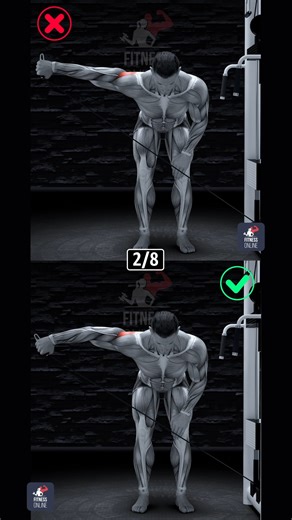 WORKOUTS FOR HOME AND GYM on Instagram: "Cable bent-over one-arm lateral raise. This exercise is aimed at working out the posterior segment of the deltoid muscles."