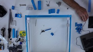 Assembling the plotter. Construction of a DIY device with processor control. Time lapse