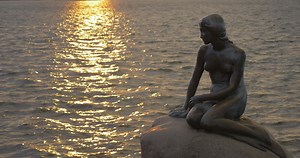 Download The Little Mermaid statue in Copenhagen, Denmark