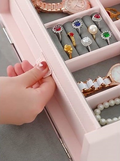 Luxury Pink Jewelry Box with Lock｜Gift-Ready Organizer｜Brand Customization#customjewelryboxes