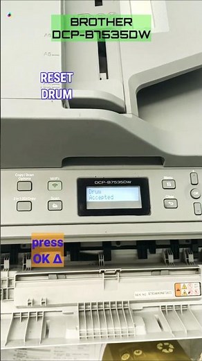 Reset Drum - Brother B7535DW printer #shorts