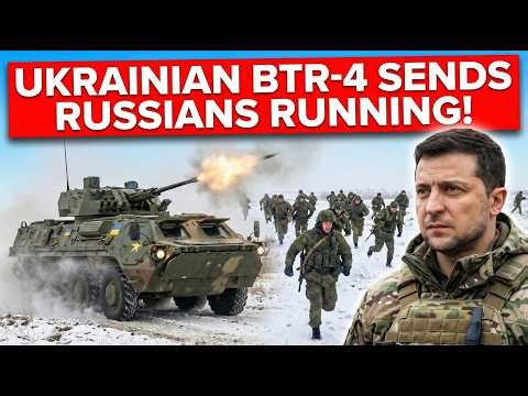 Ukrainian BTR-4 Sends Russians RUNNING!