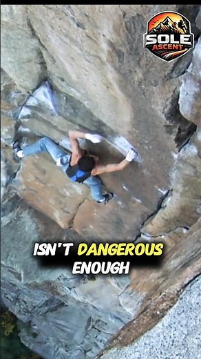 He Climbed With NO ROPES... But Wears THIS Instead 💀 #shorts #freebase #climbing #extremesports