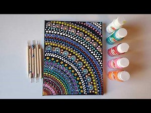 Mandala dot painting|Dot painting patterns|Mandala art for beginners|Mandala art on canvas|