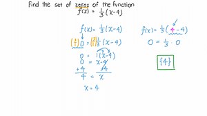 Finding the Set of Zeros of a Linear Function