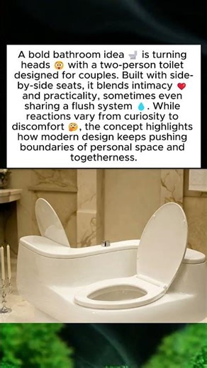 Unusual Bathroom Design: The Two-Person Toilet Concept Explained #DesignConcept, #ModernLiving