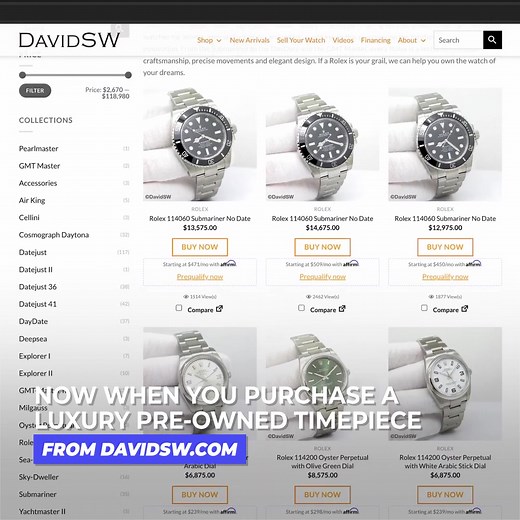 Upgrade your style with a little help, shop our newest luxury watch arrivals ⌚ | Davidsw Miami Trusted Online Watch Sales