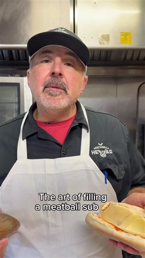 1.3K views · 649 reactions | Chuck’s rule: cheese always goes on top of the meatballs. Let the heat do the work. | Mortadella Head | Facebook