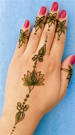 Back Hand Mehndi Design Simple l Easy Mehndi Design #mehndi #henna #mehndidesign #shorts