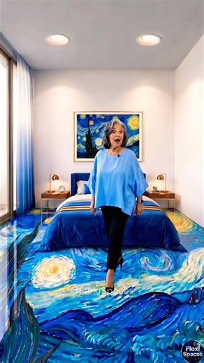 This Epoxy Floor Is Literally AWESOME🔥Van Gogh #epoxy #epoxyfloor #luxury #resin