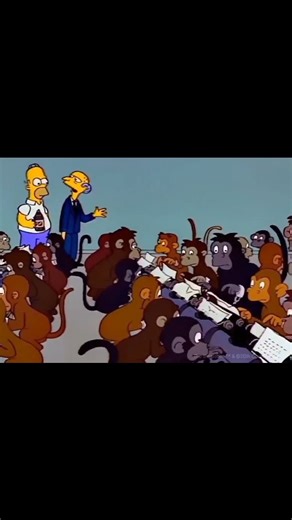Los Fansons on Instagram: "Mil monos con mil máquinas de escribir 🐒 (T4 E17) #LosSimpson #LosSimpsons"