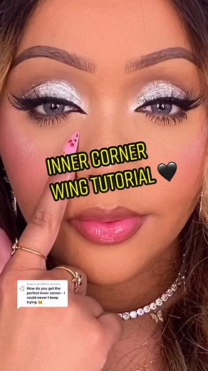 Reply to @dmz0611 Inner corner wing tutorial 🖤 #makeup #makeuptutorial #wingedeyeliner #fyp #makeuphacks