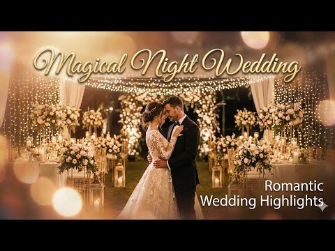 .\t“A Royal Night of Love | Luxury Night Wedding Film”🎉🌷❤️❤️