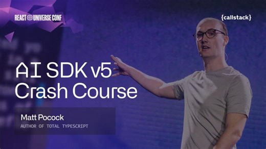 AI SDK v5: A Crash Course | Matt Pocock at React Universe Conf 2025 | React Universe Conf | Sept 2-4, 2025