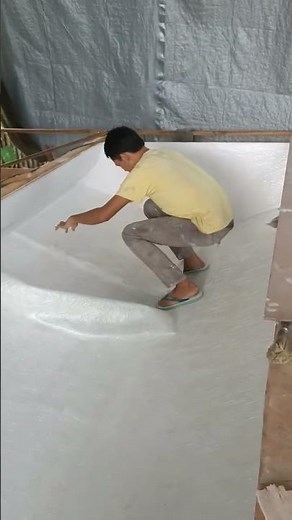 membuat inflatable boat part. 3 tahap laminasi