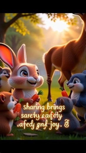 The Greedy Rabbit 🐰🥕 | 3D Animated Moral Story for Kids | Greed Leads to Loss #shorts