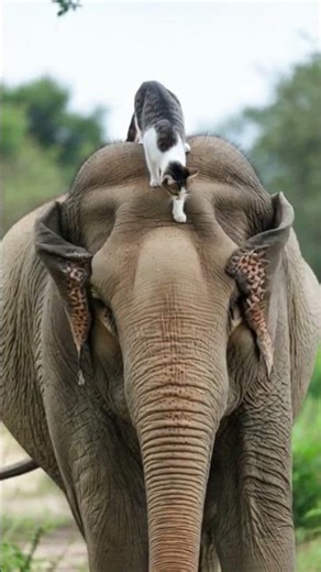Cat & Elephant both are close friend.