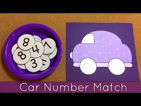 Car Number Match Preschool Learning Activity