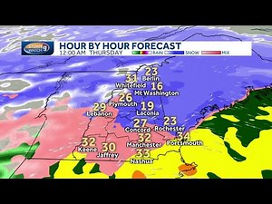 New Hampshire hourly weather: Track more snow before changeover to wintry mix, rain for some