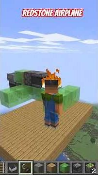 REDSTONE SIMPLE AIRPLANE CONSTRUCTION #minecraft #minecraftbeauty #minecraftbuilding #airplane