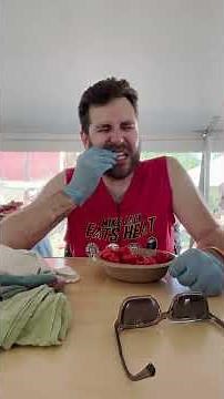 Spicy GOAT Devours 40 Carolina Reapers in Eating Contest! #spicy #shorts #challenge