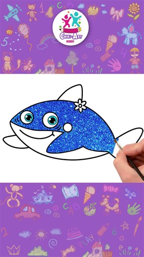 ✏️🦈How To Draw A Shark | Step By Step Drawing Tutorial | Chiki Art Hindi #shorts #sharkdrawing