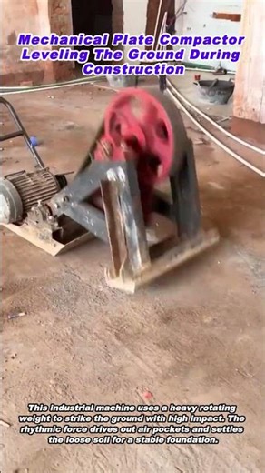 Mechanical Plate Compactor Leveling The Ground During Construction